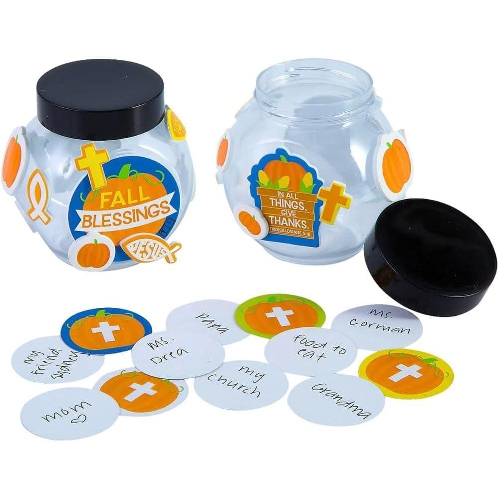 image:imageFun Express 2 34 x 2 34 Fall Blessings Plastic Jar Craft Kit Makes 12