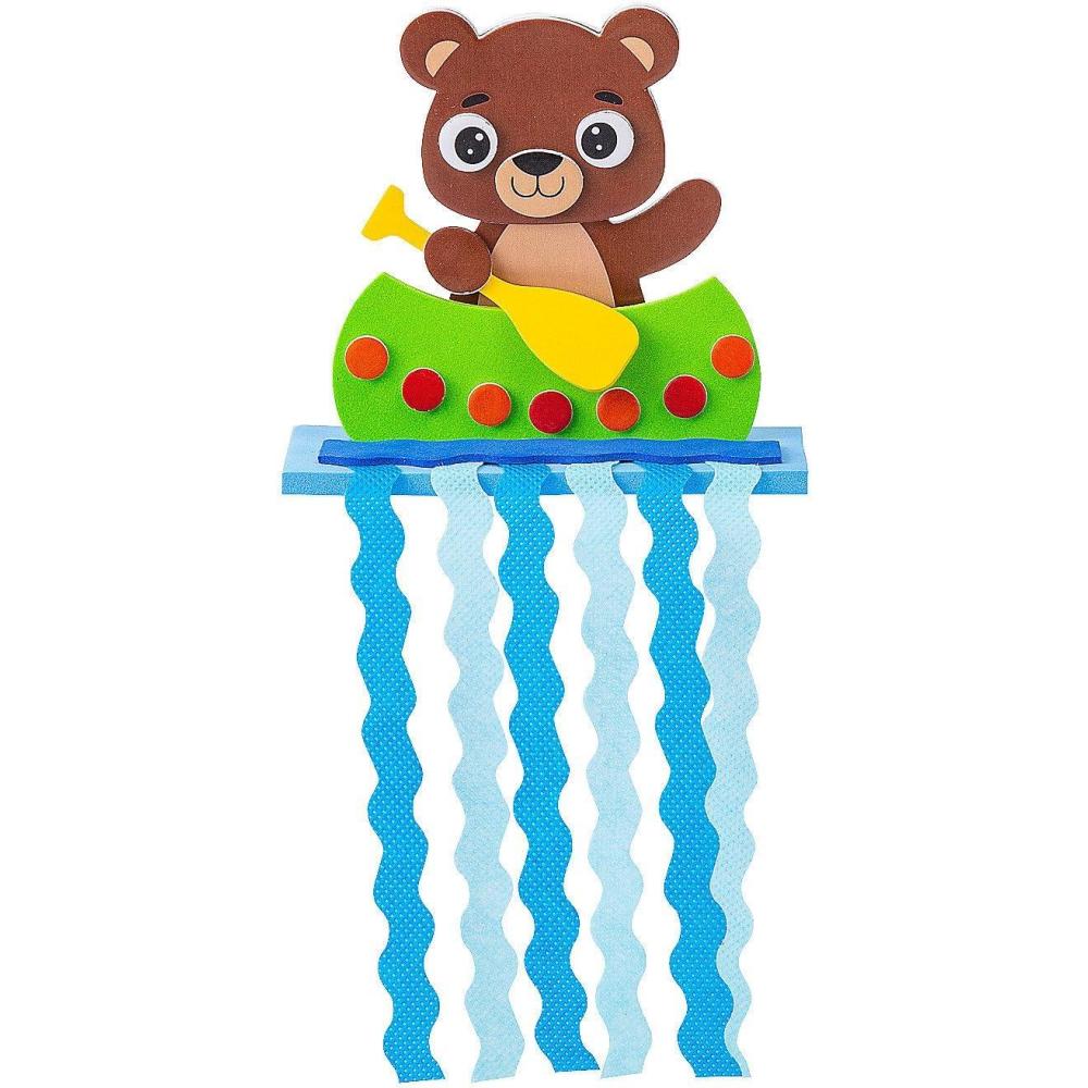 image:imageFun Express 4 12 x 9 3D Bear Canoeing by Waterfall Foam Craft Kit Makes 12