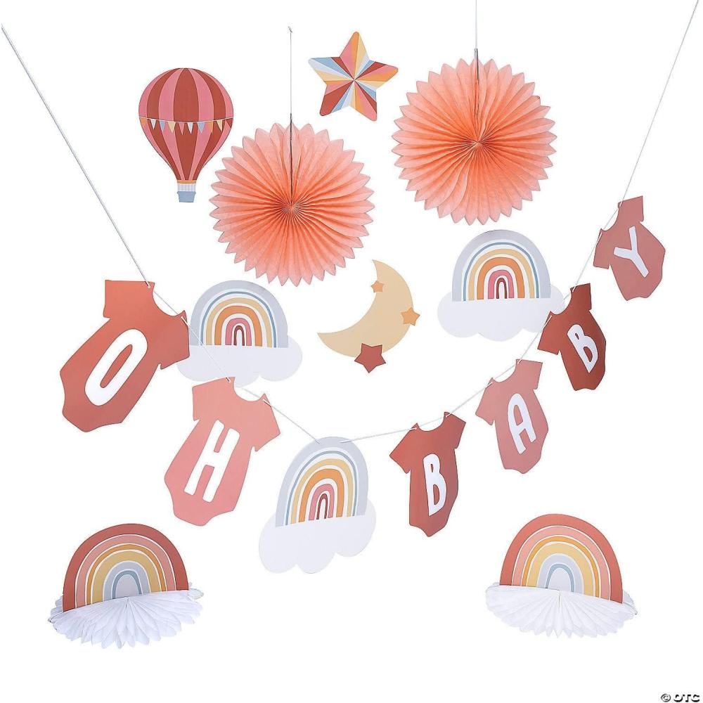 image:imageFun Express Boho Rainbow Baby Shower Decor KIT  Party Decor  10 Pieces