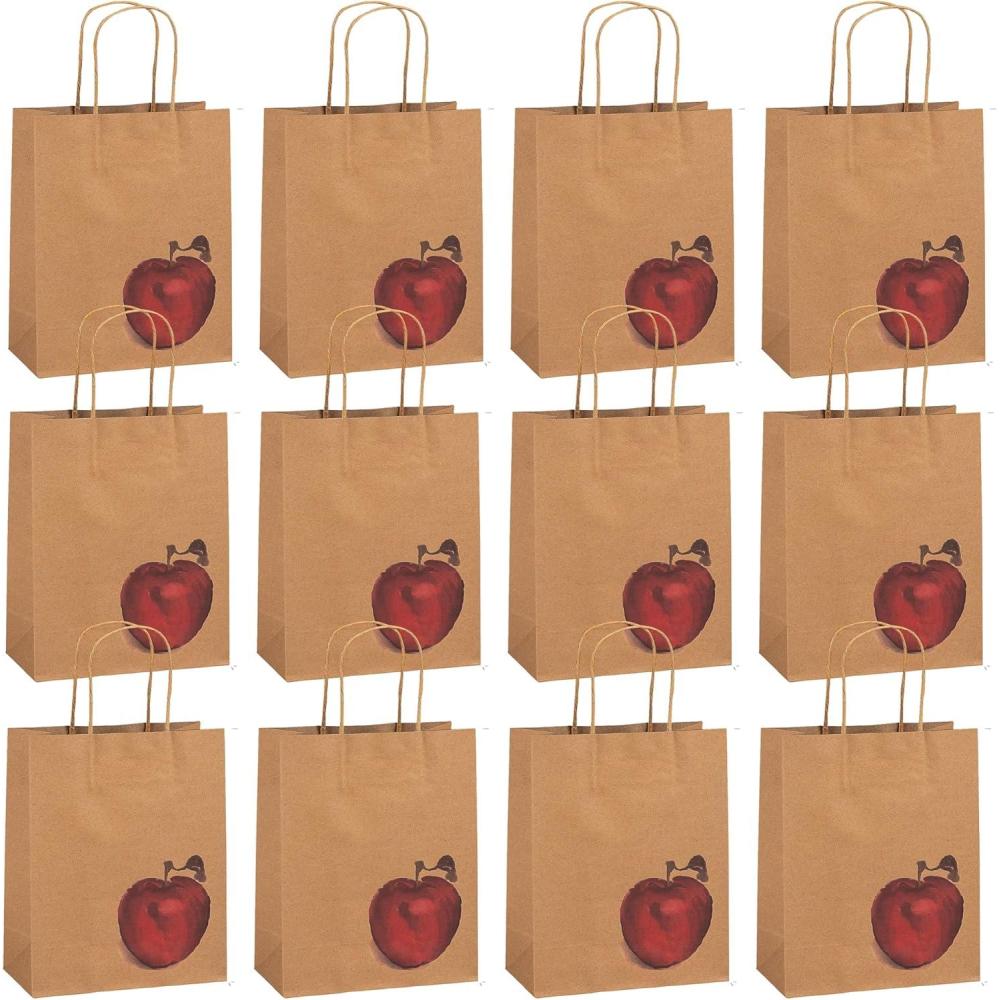 image:imageFun Express Fall Festival Apple Craft Bags Set of 12 Fall Party Supplies