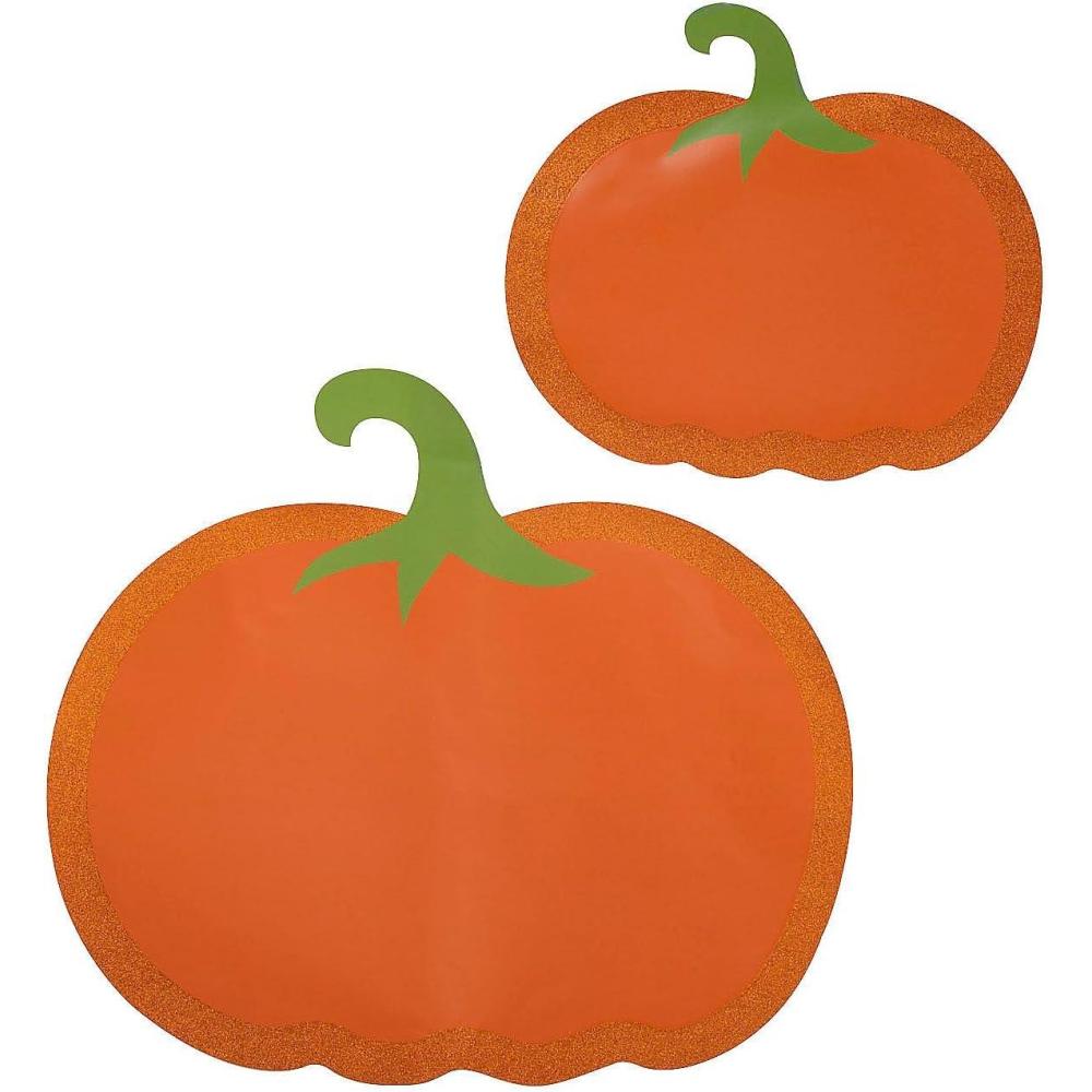 image:imageFun Express Fall Leaf Cutouts with Glitter 6 PcPumpkin