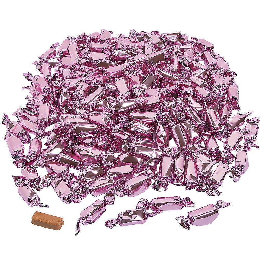 image:imageFun Express Light Pink Foil Wrapped Caramels Candy Bulk 2lb Bag  Soft Chewy Caramel Chews Individually Wrapped for Wedding Candy Buffet  Premium Small Candies for Party Supplies amp Special Events2 lbs