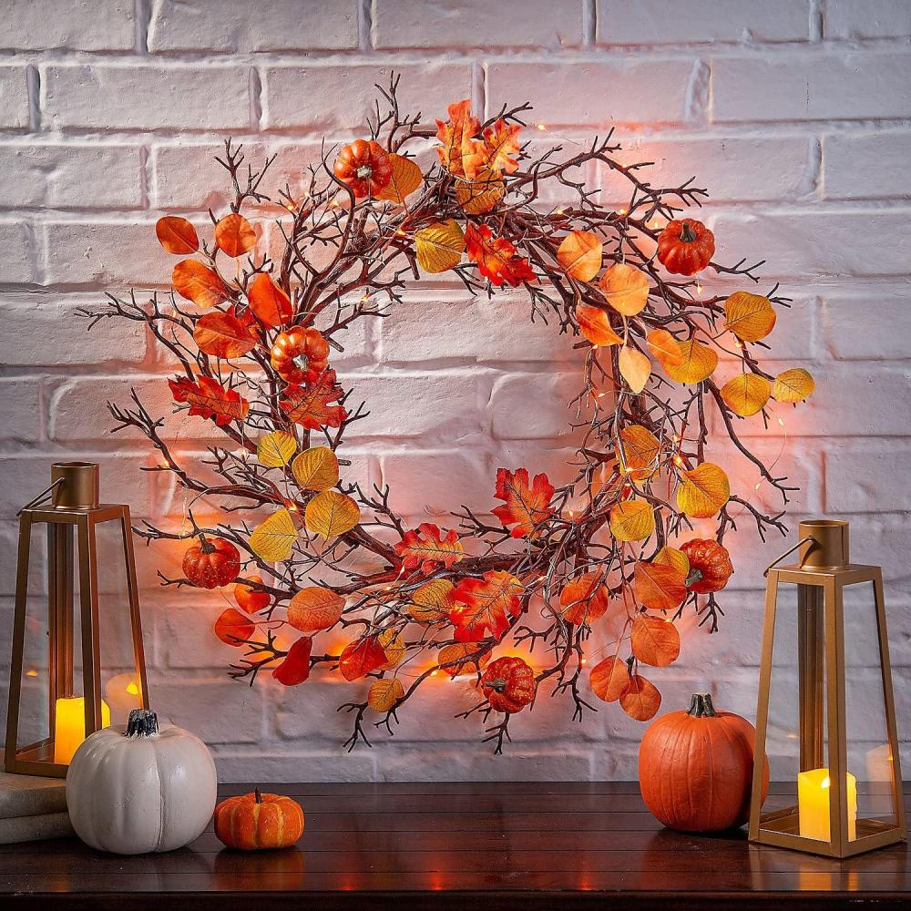image:imageFun Express LightUp Fall Leaves Wreath