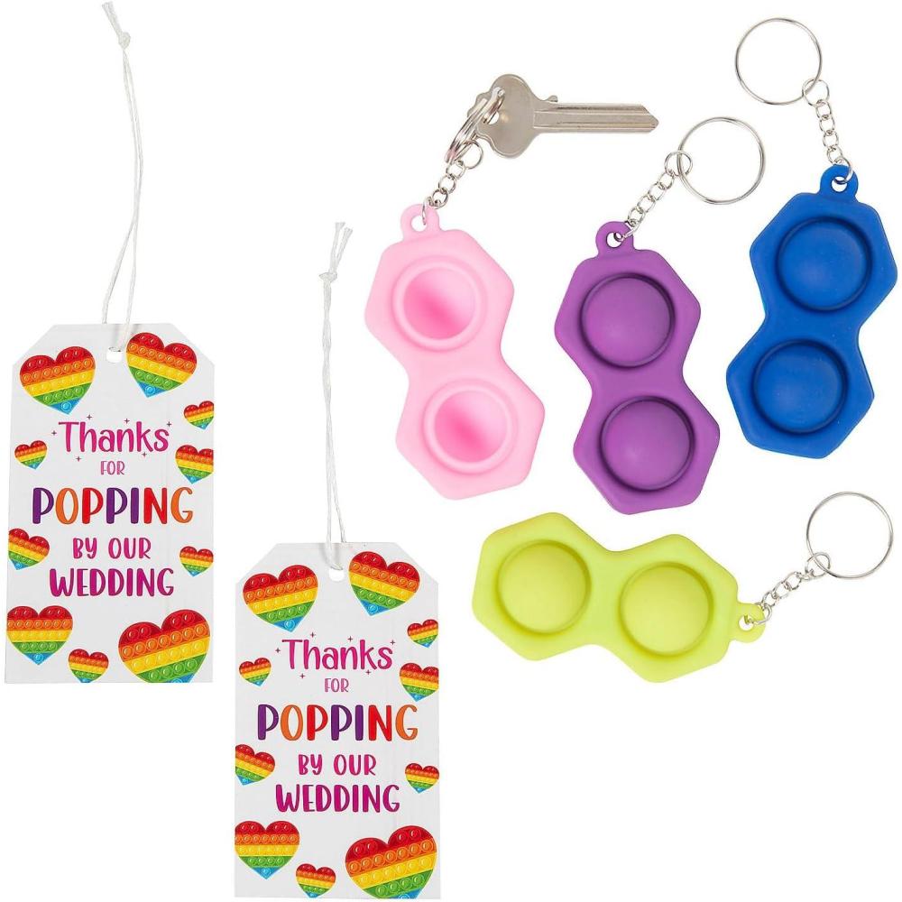 image:imageFun Express Lotsa Pops Popping Toys Keychain Wedding Favors with Card for 24