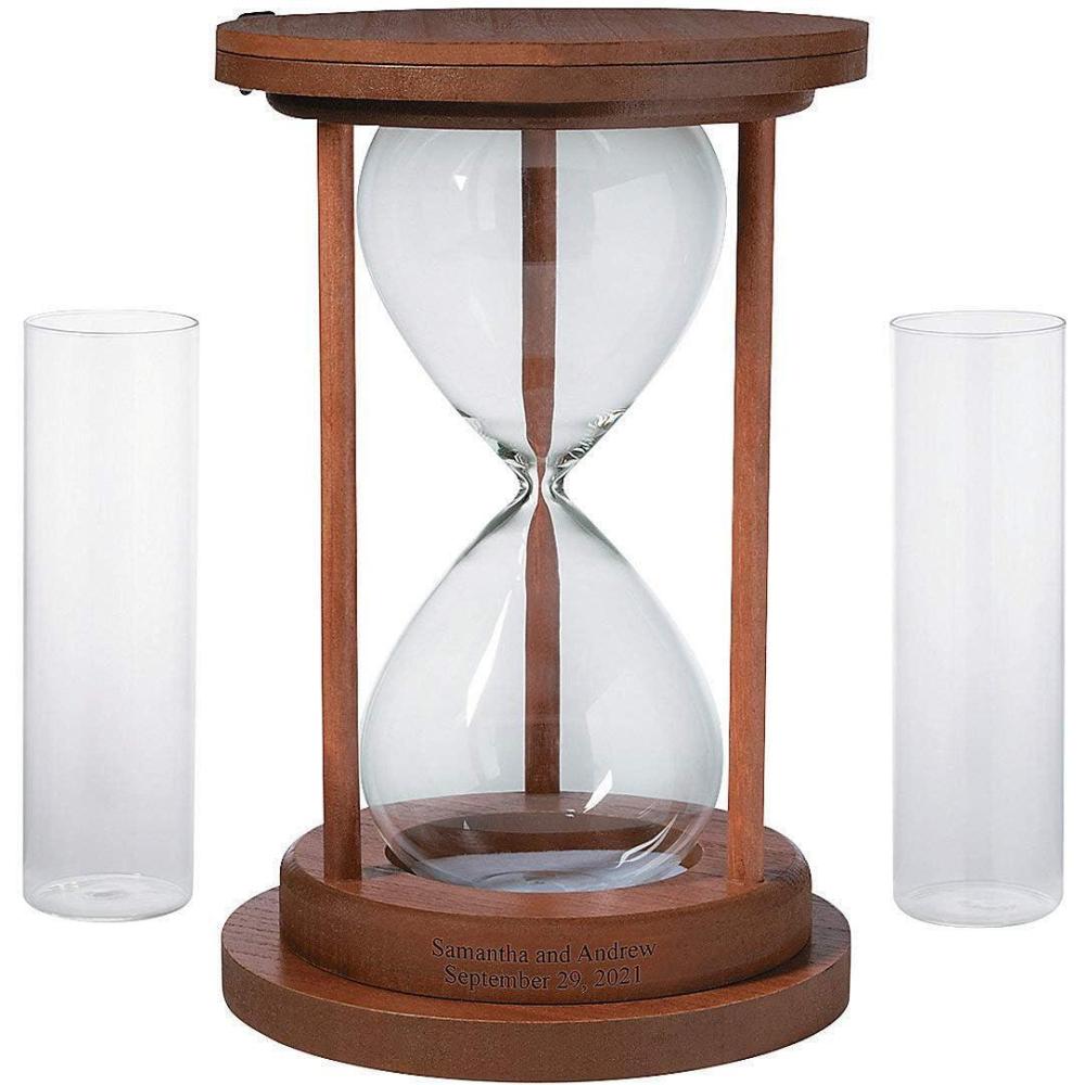 image:imageFun Express Personalized Unity Sand Ceremony Hourglass Set for Wedding  Complete Sand Ceremony Kit with Fillable Hourglass amp Cylinders  Elegant Wedding Keepsake Decor for Unity Ceremony Ideas