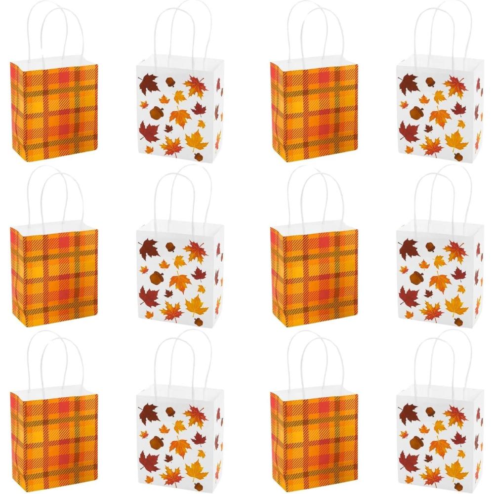 image:imageFun Express Small Fall Paper Gift Bags  Party Supplies  12 Pieces
