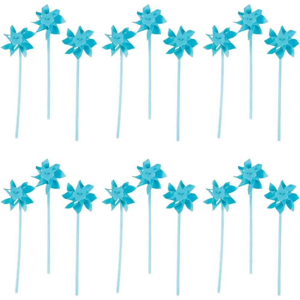 image:imagePinwheels for Kids Bulk Set of 36 Great for Weddings Yards and Garden Decor Light Blue