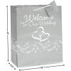 Fun Express – Two Heart Welcome Wedding Gift Bag (dz) – Party Supplies – Bags – Paper Gift W & Handles – 12 Pieces
