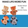 Fun Express 4.75” Religious Fall Sayings Plush Toy Assortment – Faith-Themed Stuffed Animals for Kids & Celebrations – 50 Piece