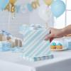 Fun Express 6 1/2″ Baby Shower Blue & White Stripe Luncheon Napkins – 16 Count