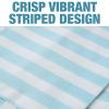 Fun Express 6 1/2″ Baby Shower Blue & White Stripe Luncheon Napkins – 16 Count