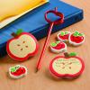 Fun Express 8″ Red Apple-Shaped Black Ink Plastic Stick Pens – 12 Pc. – Great for School, Teacher Gifts, Fall and Other Events