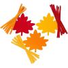 Fun Express 9″ x 8″ Colorful Fall Leaf Cardstock Weaving Mat Craft Kit – Makes 24