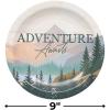 Fun Express Adventure Awaits Party Plates – 9″ Disposable Paper Dinnerware – Perfect for Baby Showers, Birthdays, and Wilderness – 8 Pieces