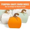 Fun Express Assorted Colors Pumpkin Favor Boxes – 4.75″ x 5.75″ (Pack of 12) – Durable Cardstock Gift Boxes – Perfect for Fall-Themed Events and Parties