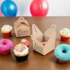 Fun Express Donut Favor Box with Handle (set of 12) Wedding and Donuts Party Supplies