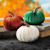 Fun Express Fall Velvet Pumpkins – 3 Pc