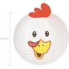 Fun Express Farm Animals Party Decorations Hanging Paper Lanterns – Chicken Cow Pig Horse 12 Inch Large Paper Lantern 4 Pack Set for Farm Birthday Decorations Baby Shower Barnyard Themed Events