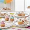 Fun Express Ice Cream Party Sprinkles Paper Dessert Plates – Multicolor Disposable Plates for Birthday Bridal Baby Shower Wedding New Year Christmas Events – Birthday Theme Party Supplies – 8 Pieces