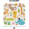 Fun Express Jungle Animal Paper Dinner Plates – Jungle Multicolor Theme Round Disposable Dessert Plates – Jungle Baby Boy Party Supplies – Safari Jungle Animal Baby Shower Party Decorations – 8 Pieces