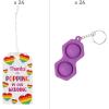 Fun Express Lotsa Pops Popping Toys Keychain Wedding Favors with Card for 24