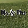 Fun Express Mr. & Mrs. Yard Sign Set – 3 Pieces, 22½” x 13½” – Wedding Congratulations Yard Decor, Outdoor Lawn Sign, Wedding Lawn Decorations