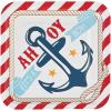 Fun Express Nautical Baby Shower Party Paper Dinner Plates – Nautical Baby Themed Party Dessert Plates – Disposable Decorations Tableware Napkins for Boy Sailor Baby Shower – Party Supplies – 8 Pieces