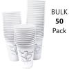 Fun Express Plastic Disposable Wedding Cups, Two Hearts One Love Cups, Lot of 50 Bulk Pack 16 oz Heart, Fancy Plastic for Wedding Reception Bridal Shower Engagement Party Bachelorette Party Friends