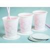 Fun Express Plastic Disposable Wedding Cups, Two Hearts One Love Cups, Lot of 50 Bulk Pack 16 oz Heart, Fancy Plastic for Wedding Reception Bridal Shower Engagement Party Bachelorette Party Friends