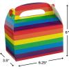 Fun Express Rainbow Favor Gable Box Set – Colorful Party Favor Boxes for Birthdays Weddings Baby Showers Bridal Showers & Special Occasions – Perfect for Treats Gifts & Keepsakes – Set of 12 Pieces