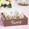 Fun Express Rustic Brown Wedding Wood Favor Box Display – (1 Piece) – Ideal Design for Weddings, Parties & Special Events