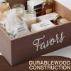 Fun Express Rustic Brown Wedding Wood Favor Box Display – (1 Piece) – Ideal Design for Weddings, Parties & Special Events