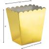 Fun Express Shiny Gold Plastic Scallop Containers – Elegant Party Supplies Treats Favors & Gifts – Weddings Birthdays Baby Showers Special Occasions – Durable Design with Scalloped Edges – 3 Pieces