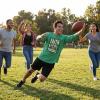 Fun Express Unisex Adult Rich Faith, Family & Football Adult’s Cotton Long-Sleeve T-Shirt(Green)