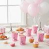 Perfectly Paris Eiffel Tower Pink Disposable Paper Cups, 9 oz, 8-Count – Cute Pink Party Cups for Birthday, Baby Shower, Bridal Shower & Paris Theme Decorations – Fun Tableware for Events