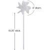 Pinwheels for Kids (Bulk Set of 36) Great for Weddings, Yards and Garden Decor (White)