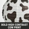 Playful Cow Print Round Hanging Paper Lanterns, 12″ (Set of 6) – Black & White Farm Theme – Perfect for Barnyard Birthdays, Rodeo Nights & Baby Showers