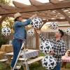 Playful Cow Print Round Hanging Paper Lanterns, 12″ (Set of 6) – Black & White Farm Theme – Perfect for Barnyard Birthdays, Rodeo Nights & Baby Showers