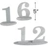 Silver Glitter Table Numbers 1 through 12 – Wedding Party Supplies