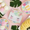 Talking Tables We Heart Unicorns Face Luncheon Napkins – 16 Count, Durable Paper & Adorable Party Supplies For Kids’ Birthdays, Baby Showers & Celebrations