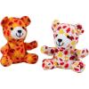 4 1/4″ x 4 1/2″ Multicolor Fall Leaves Stuffed Bears – 12 Pc.