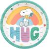 9 1/4″ Peanuts Snoopy Baby Shower Disposable Paper Dinner Plates – 8 Ct.