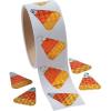 Candy Corn Prism Roll Stickers – Roll of 100 Stickers – Fall and Halloween Party Supplies