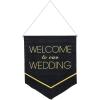 Fun Express – Black & Gold Wedding Cotton Banner for Wedding – Party Decor – Hanging Decor – Misc Hanging Decor – Wedding – 1 Piece