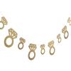 Fun Express – Gold Glitter Diamond Ring Garland for Wedding – Party Decor – Hanging Decor – Garland – Wedding – 1 Piece