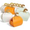 Fun Express Assorted Colors Pumpkin Favor Boxes – 4.75″ x 5.75″ (Pack of 12) – Durable Cardstock Gift Boxes – Perfect for Fall-Themed Events and Parties