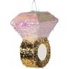Fun Express Diamond Ring Pinata – Bachelorette Party Decorations & Bridal Shower Decor | Large Heart Shaped Pinata for Engagement Party Accessories | Bride to Be Decorations for Wedding Shower