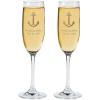 Fun Express Glass Personalized Nautical Wedding Flutes – Home Decor – 2 Pieces