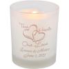 Fun Express Gold Votive Candle Holders 12 Pack – Personalized Glass Candle Holder Set for Wedding Decorations & Table Centerpieces | Custom Wedding Favors for Guests with Two Hearts Design