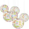 Fun Express Jungle Baby Shower Paper Lanterns – Safari-Themed Party Decorations for Baby Showers Gender Reveals or Nursery Décor – Featuring Vibrant Animal Shapes and Bright Colors – 6 Pieces